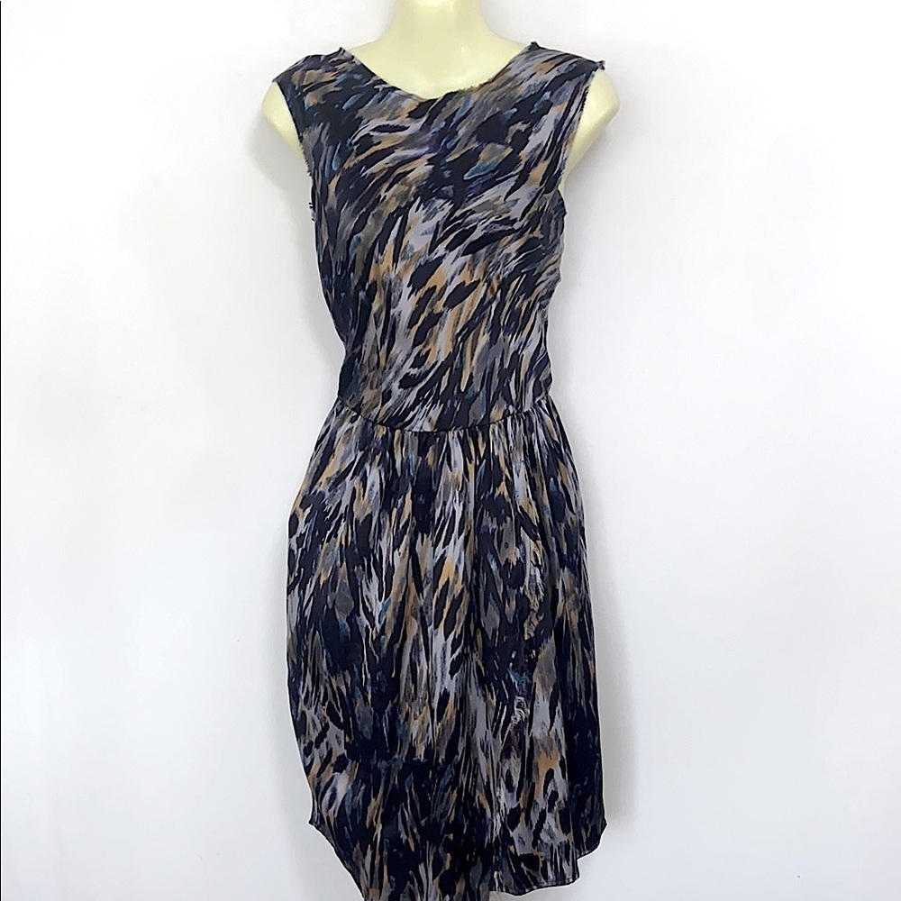 Ulla Johnson Silk Flap Open Slit Midi Dress NWOT Sz 4